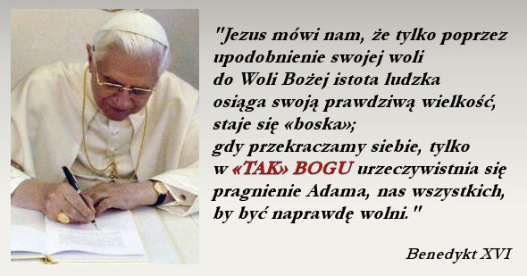 słowa papieża Benedykta