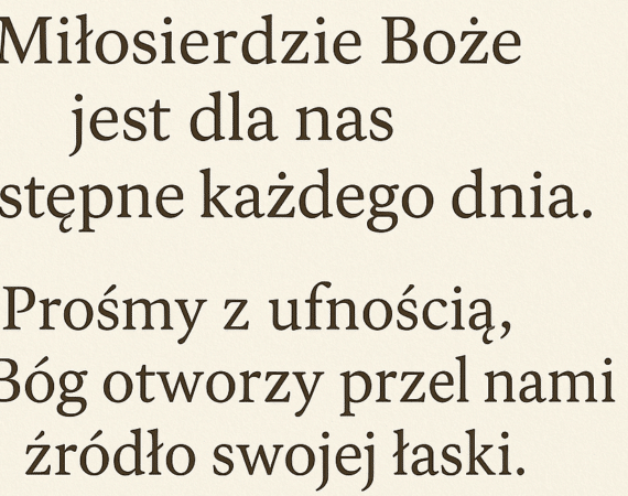 Akt zawierzenia Miłosierdziu Bożemu